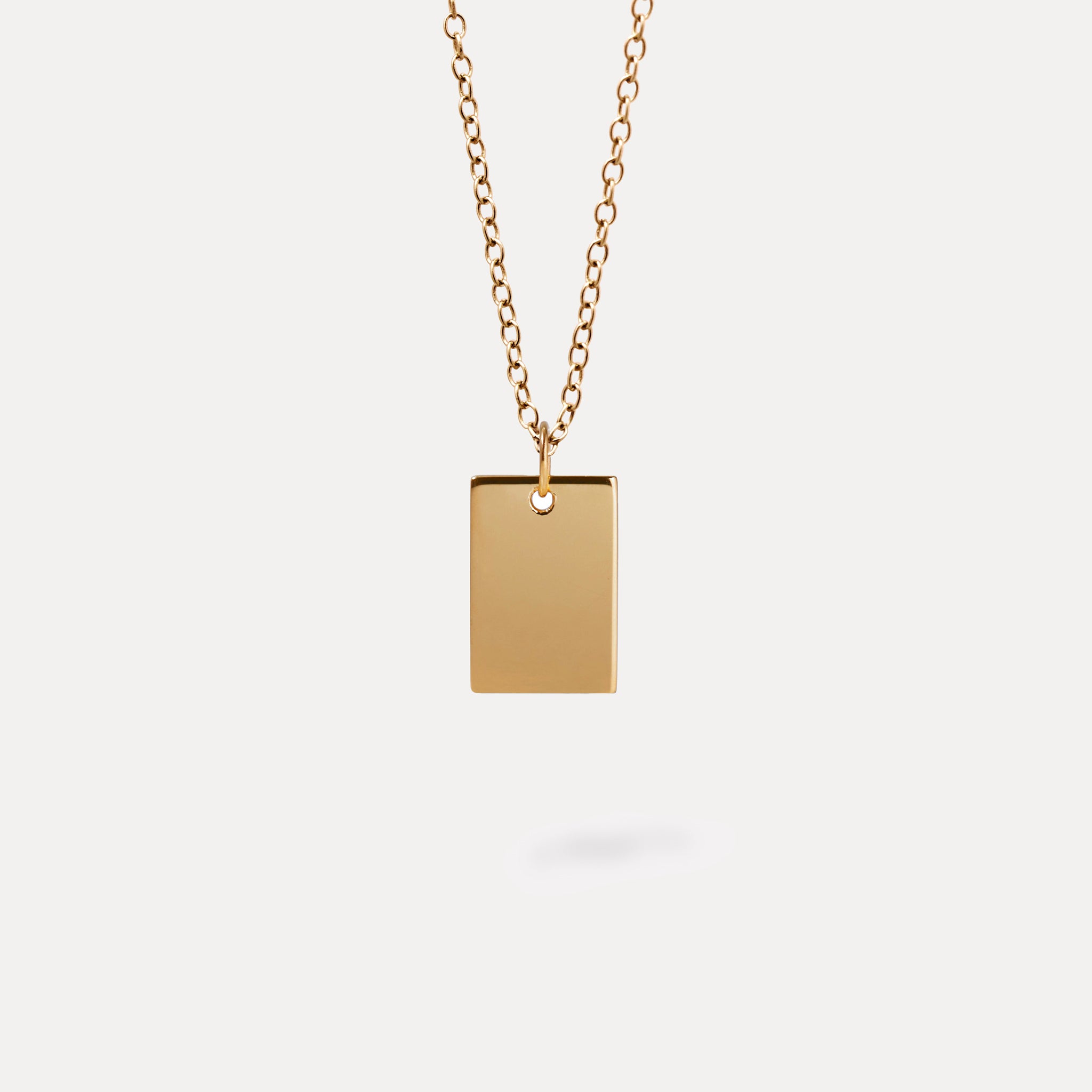 Stilnest Folio Tag Kette Gold Vermeil gravierbar 45cm