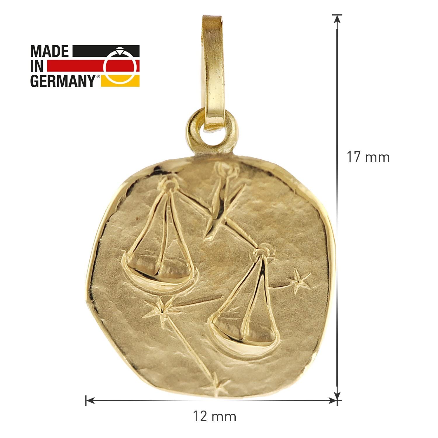 trendor Halsketten Sternzeichen Waage Halskette Gold 333 Kinder