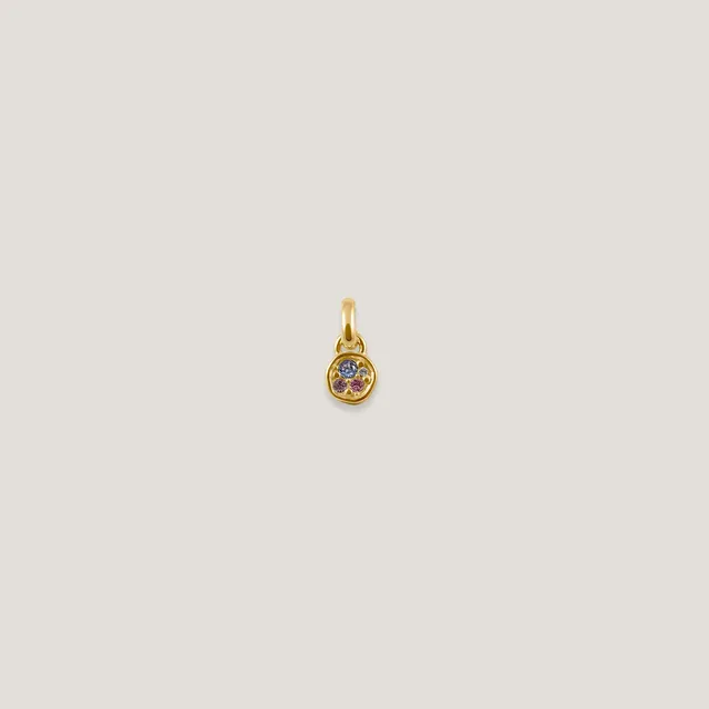 Stilnest Belong Pavé Anhänger Gold Vermeil Edelstein