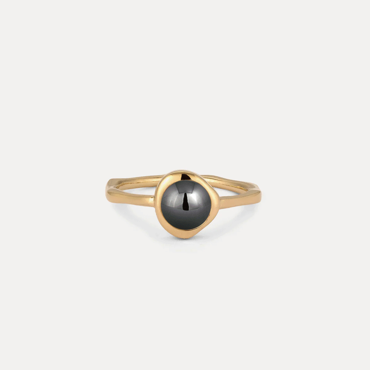 Stilnest Zodiac Birthstone Ring 585 Gold Sternzeichen Cabochon