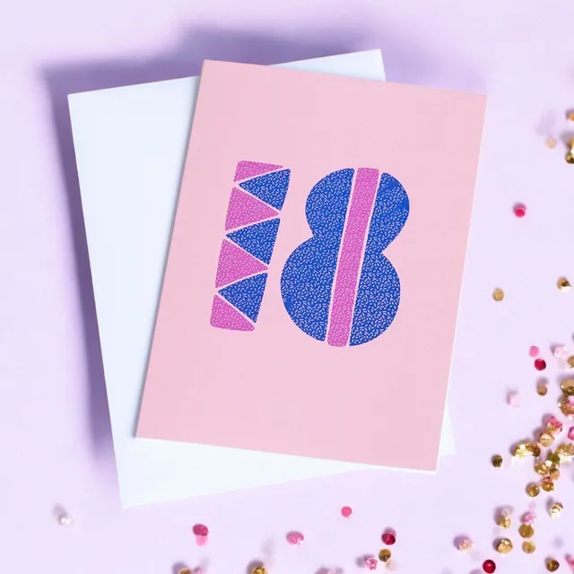 Joy by Corrine Smith Bold Colourful Geburtstagskarte 18 A6