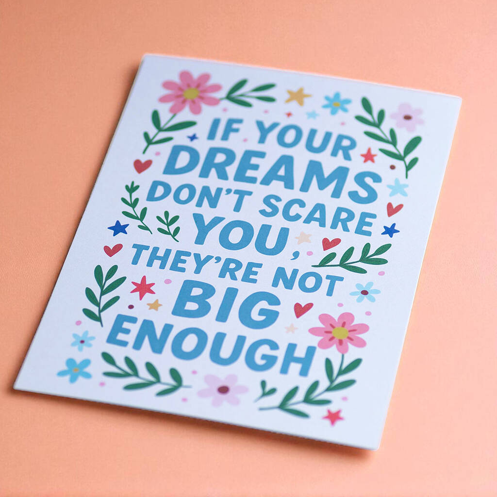 Joy by Corrine Smith Dream Big Floral A5 Print Blume