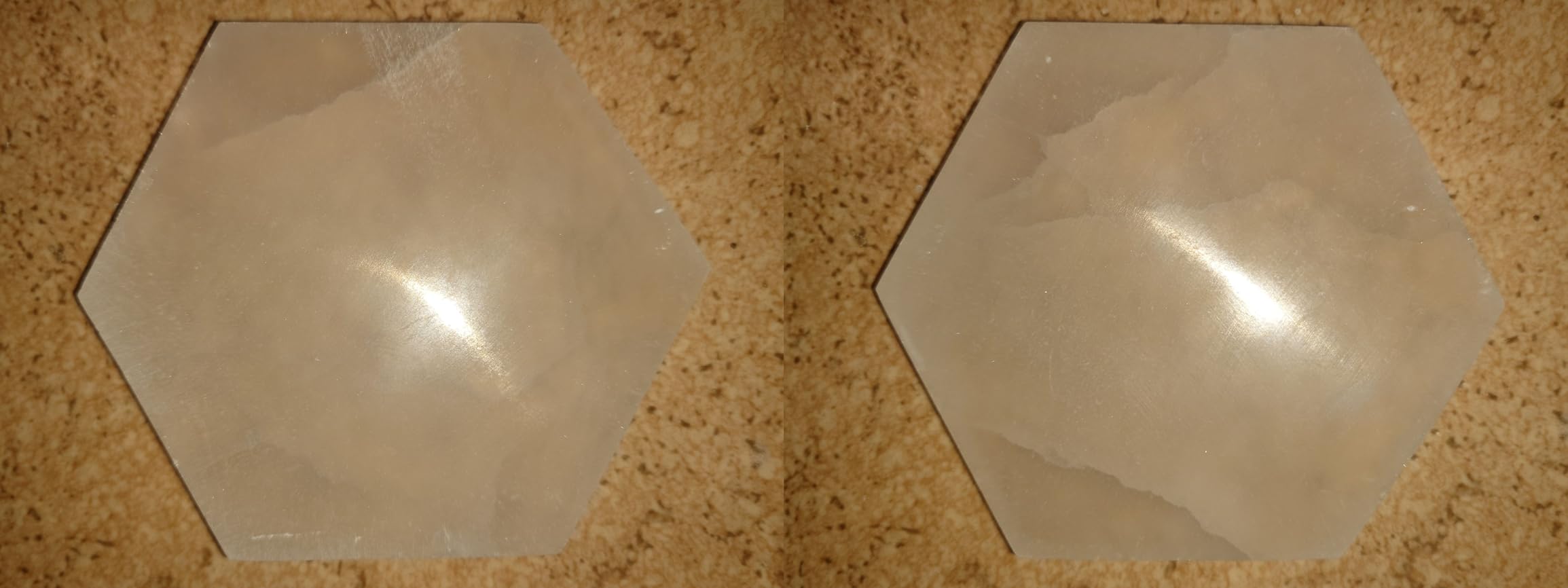 NKlaus Healing Crystals Selenit Aufladeplatte Hexagon