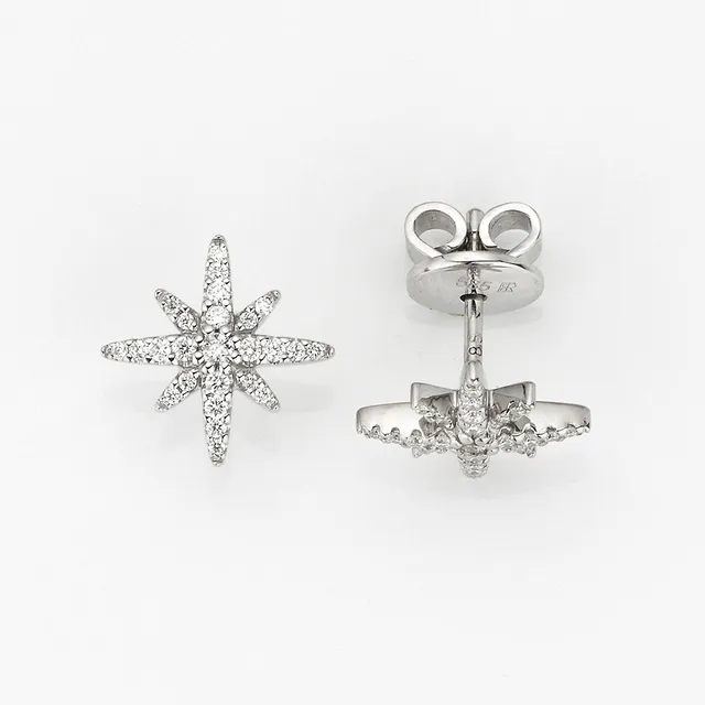 Eugen Rühle Ohrschmuck 80.7887 Stern-Ohrstecker 585 Gelbgold Diamant