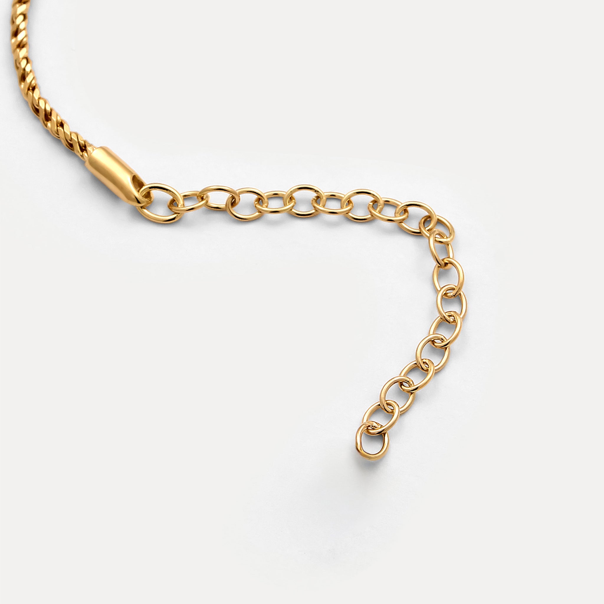 Stilnest Spiral Chain Fußkette Gold Vermeil verstellbar