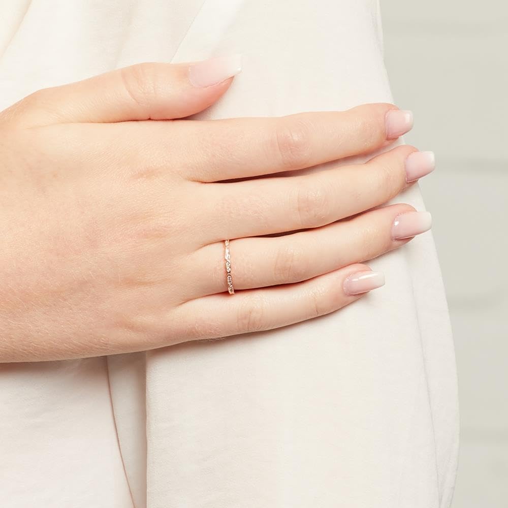 JEWLIX Ring 925er Silber rosévergoldet Zirkonia