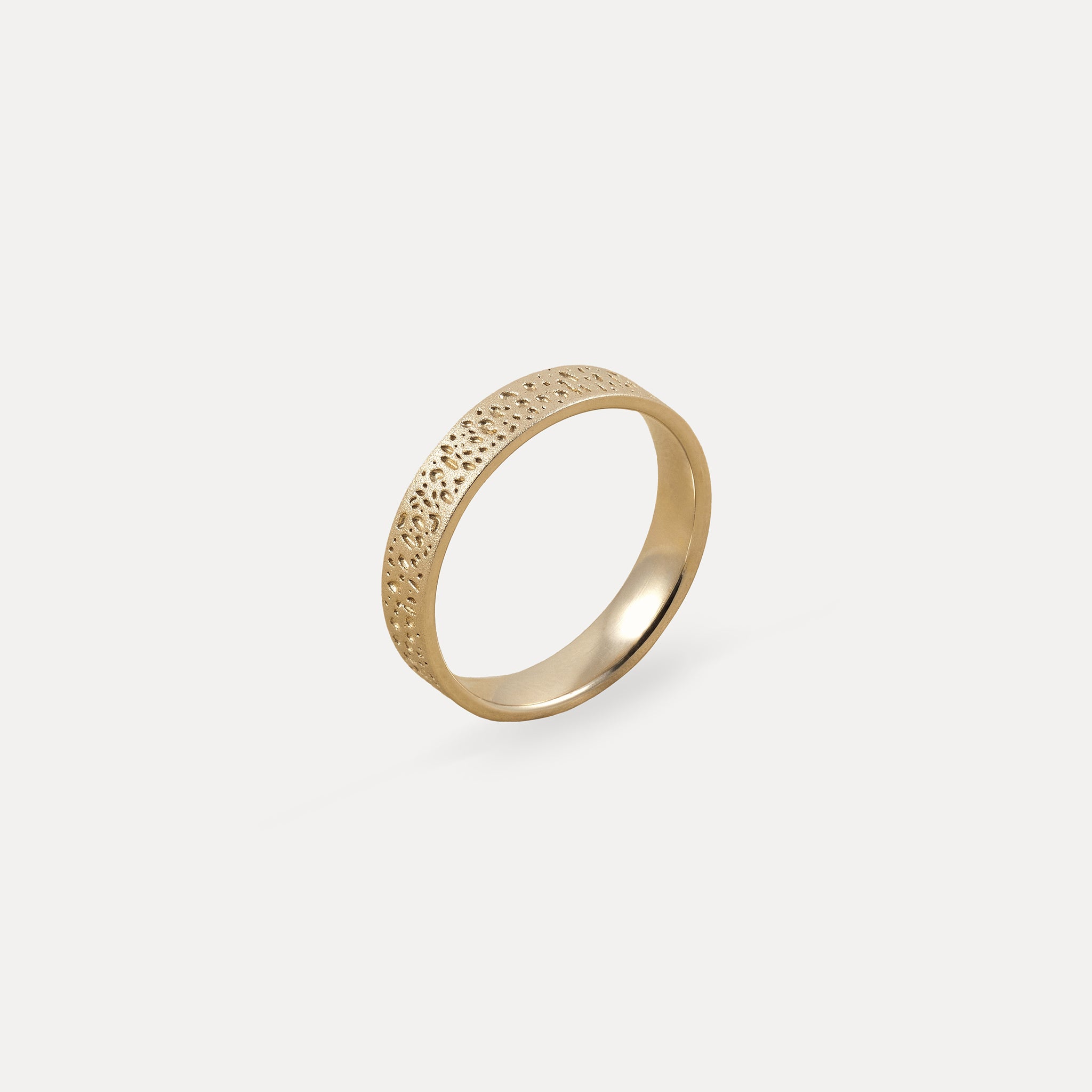 Stilnest Dotted Fair Band Ring 585 Gold Fairtrade 52