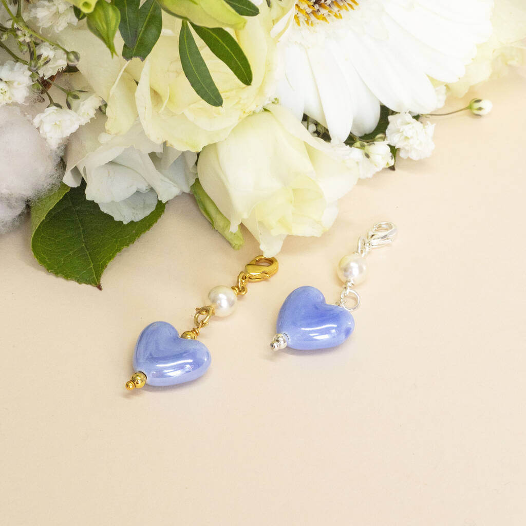 Joy by Corrine Smith Something Blue Herz Anhänger Silber Perle