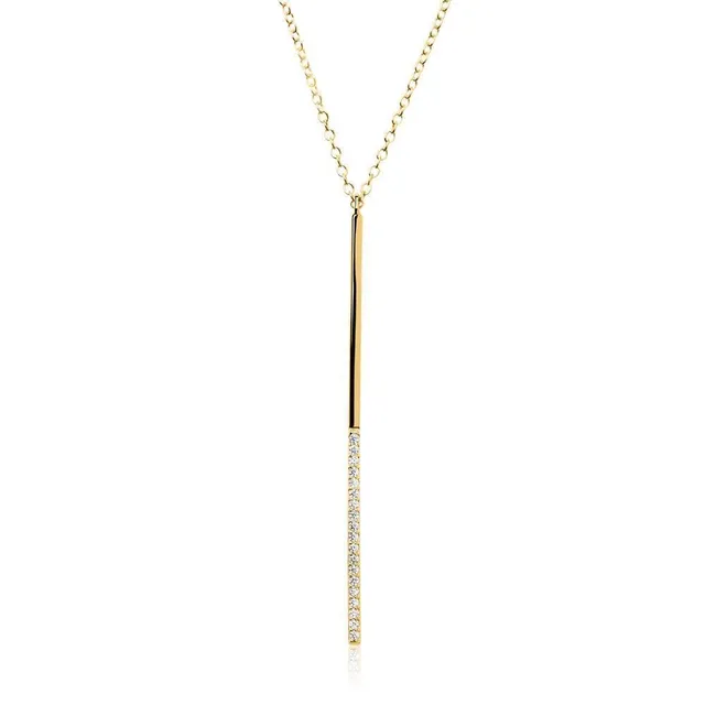 JEWLIX Ketten mit Anhänger SN0361 Halskette Gold mit Zirkonia