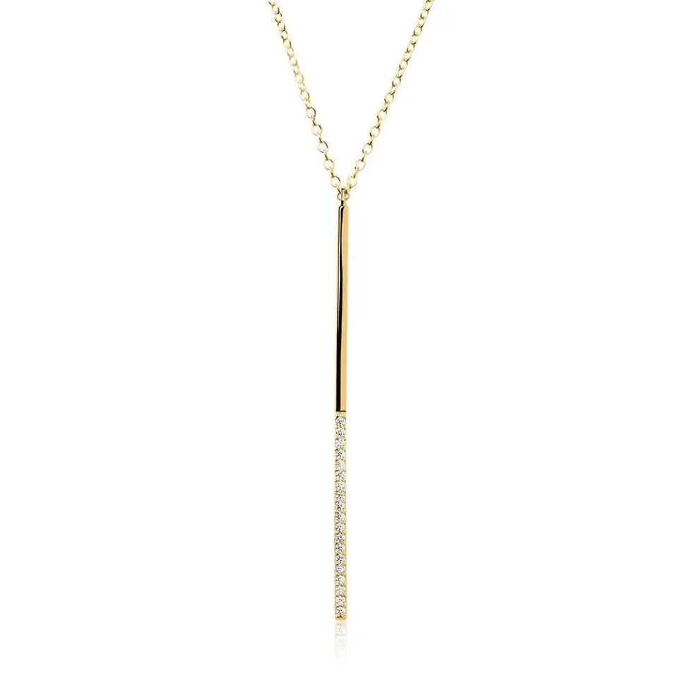 JEWLIX Ketten mit Anhänger SN0361 Halskette Gold mit Zirkonia