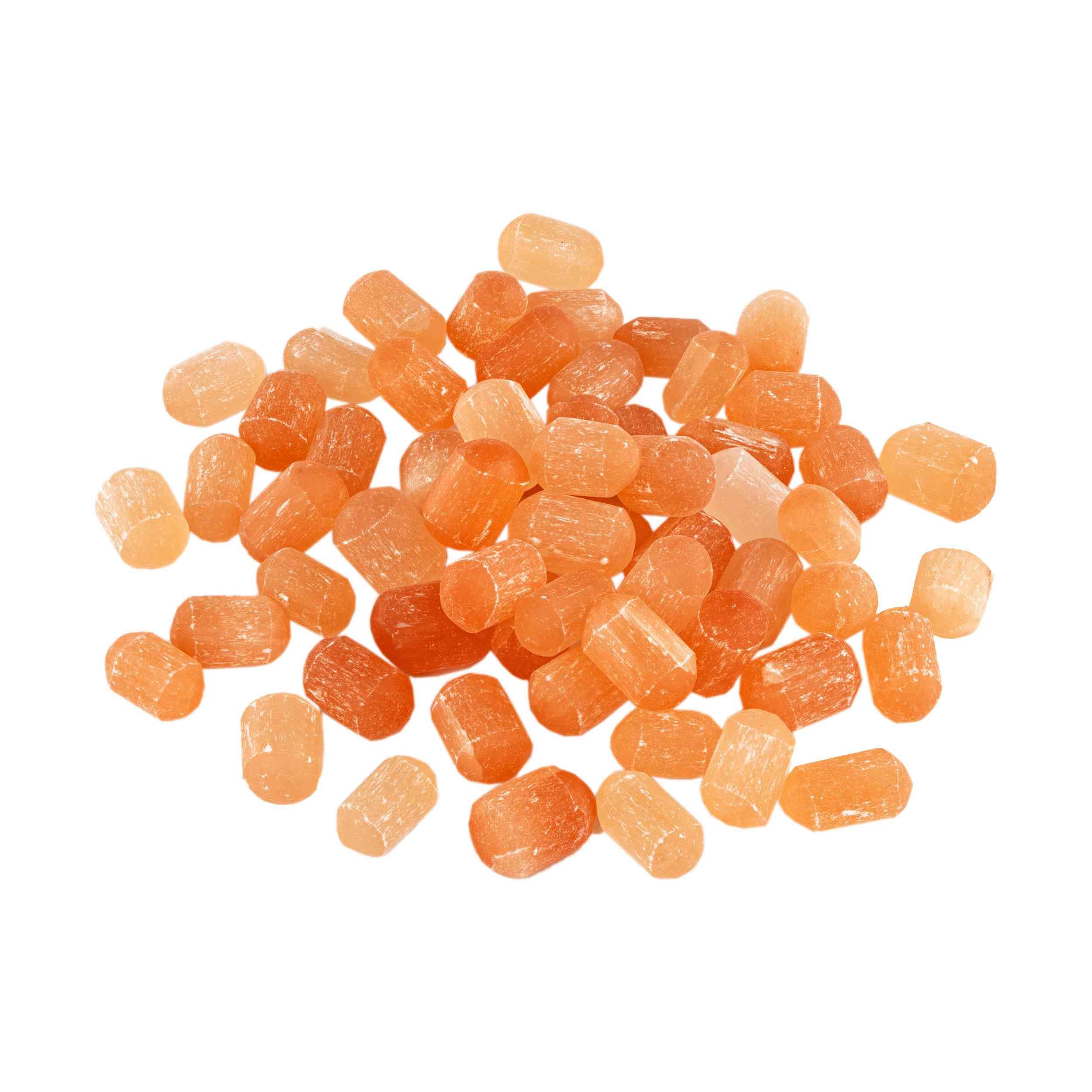 NKlaus Healing Crystals Oranger Selenit Trommelsteine 900g Edelstein