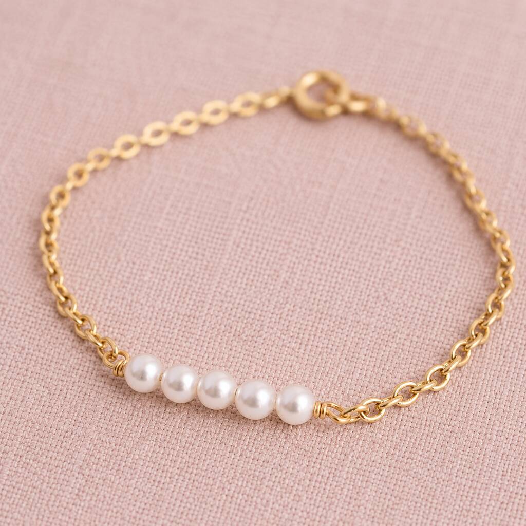 Joy by Corrine Smith Pearl Armband Gold mit Swarovski Perle