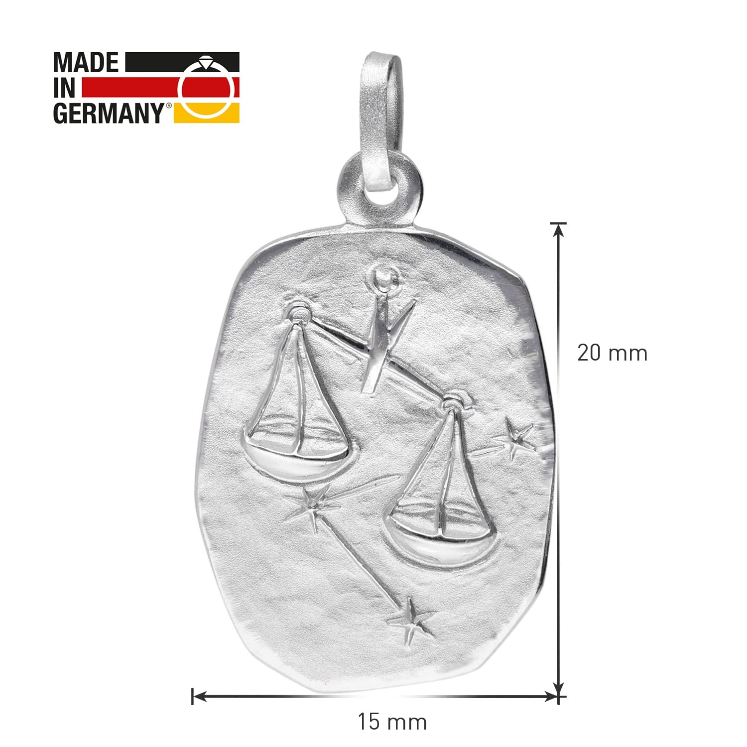 trendor 15330-10 Sternzeichen Waage Halskette Silber 45 cm