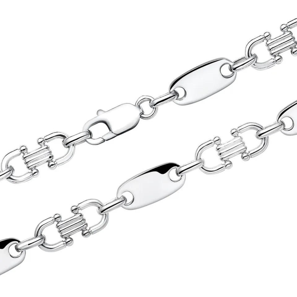 JEWLIX Plattenkette Panzerkette 925 Silber Herren