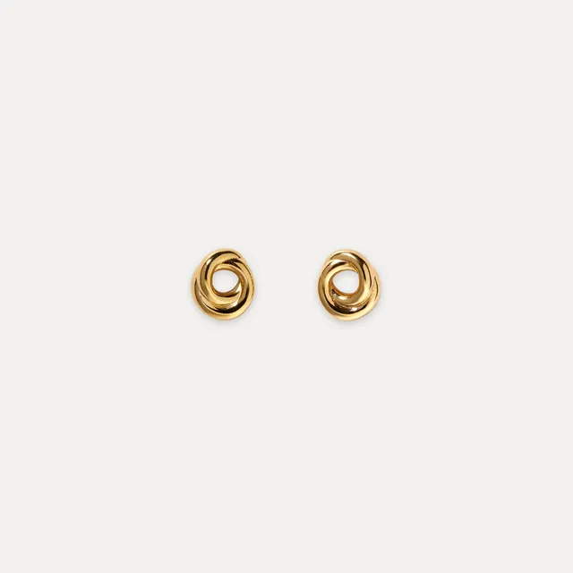Stilnest Duo Small Ohrstecker 24k Gold Vermeil