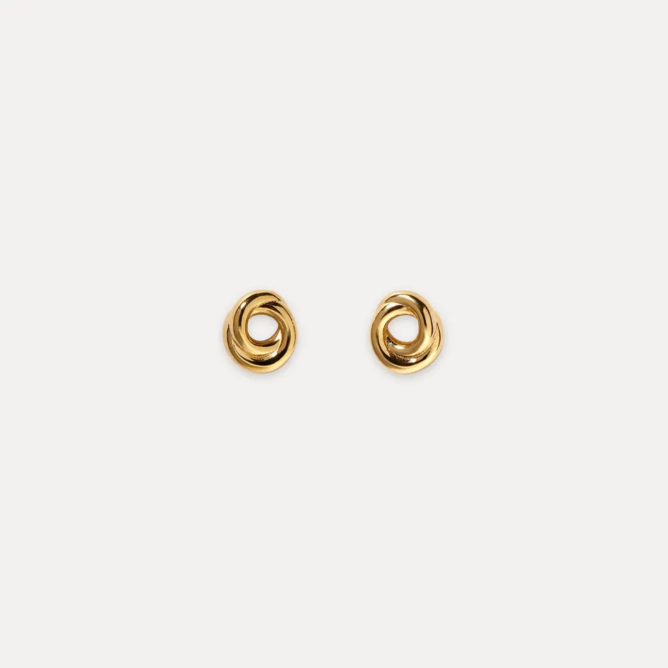 Stilnest Duo Small Ohrstecker 24k Gold Vermeil