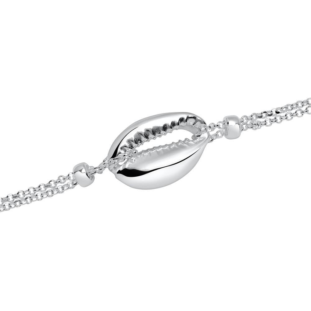 JEWLIX Muschel Armband Silber 925er Sterlingsilber Damen