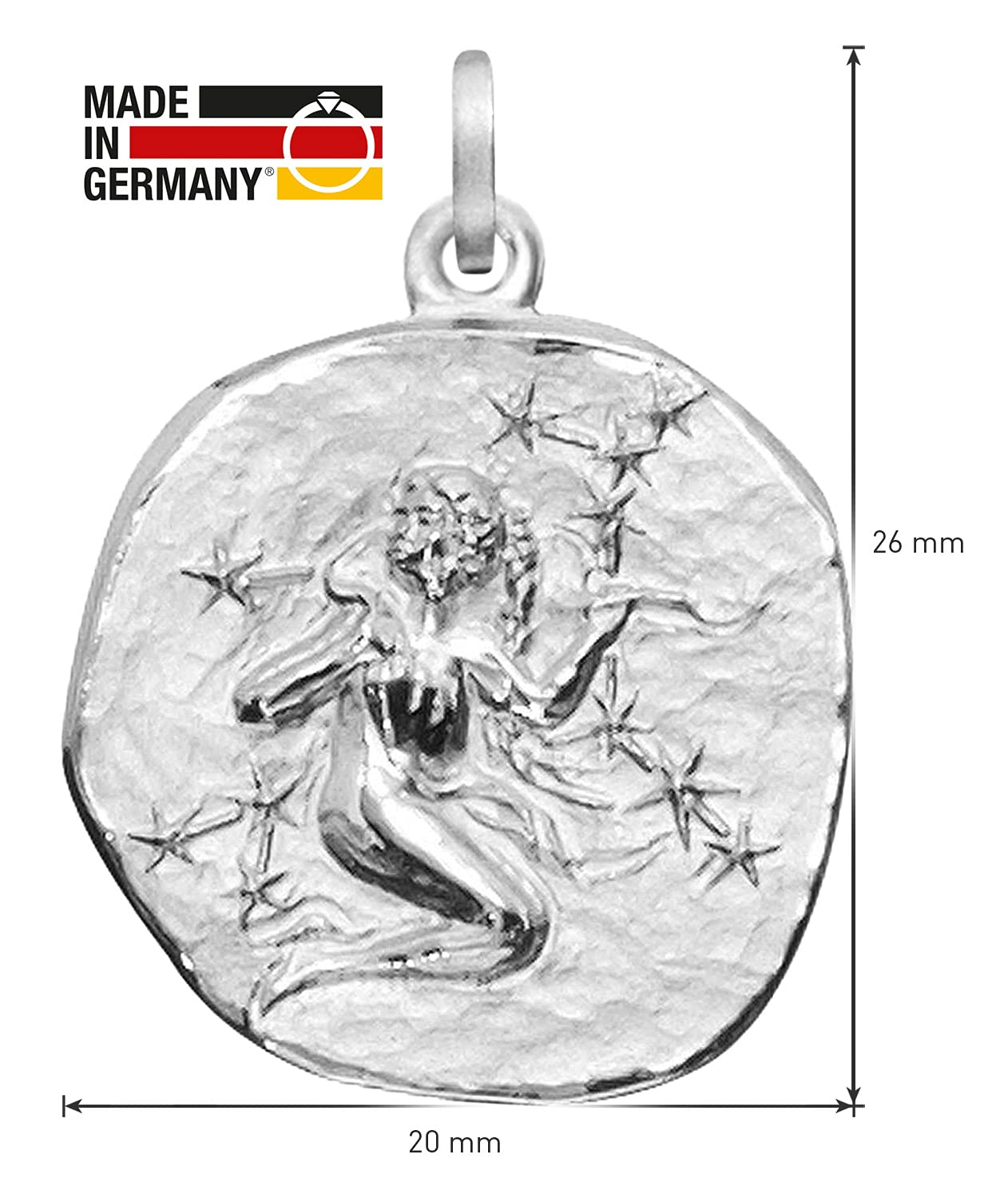 trendor Halsketten Sternzeichen Jungfrau Halskette Silber 60 cm
