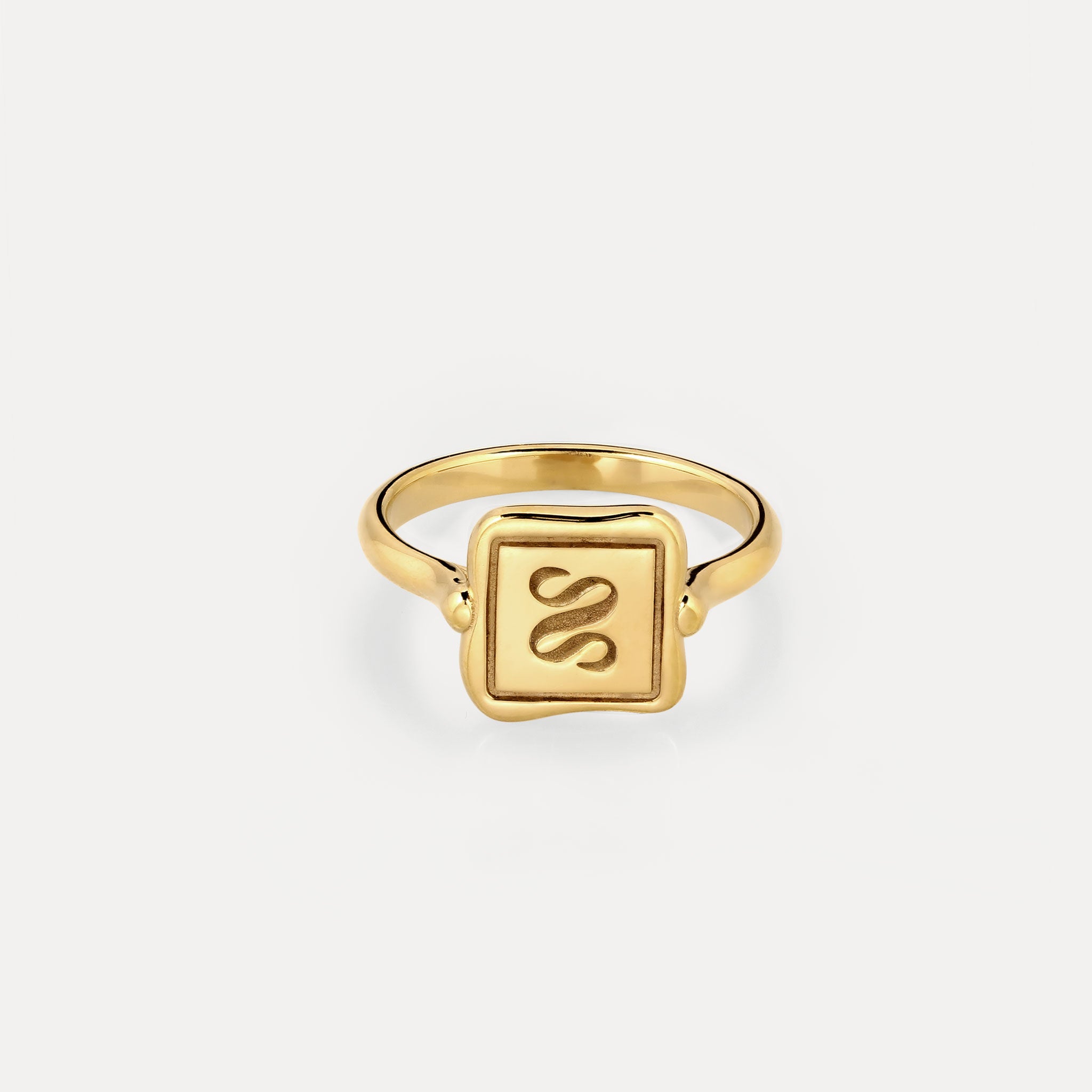 Stilnest Rings Logo Siegelring 925 Silber Gr. 52
