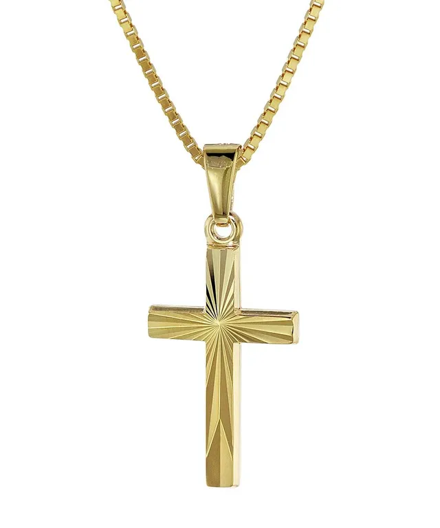 trendor Kreuz Kinder Halskette Gold 333 18 mm 40 cm