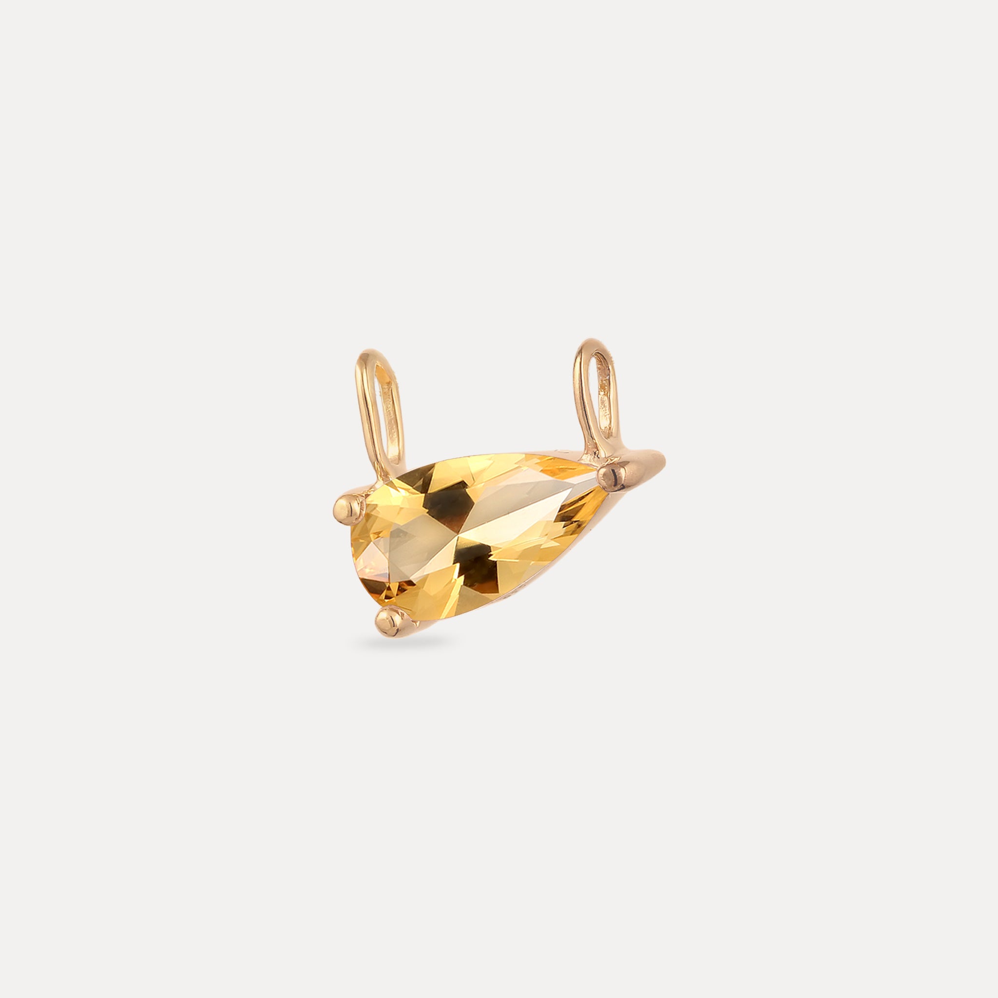 Stilnest Balance Drop Anhänger 585 Gold Citrin Tropfen Gelb