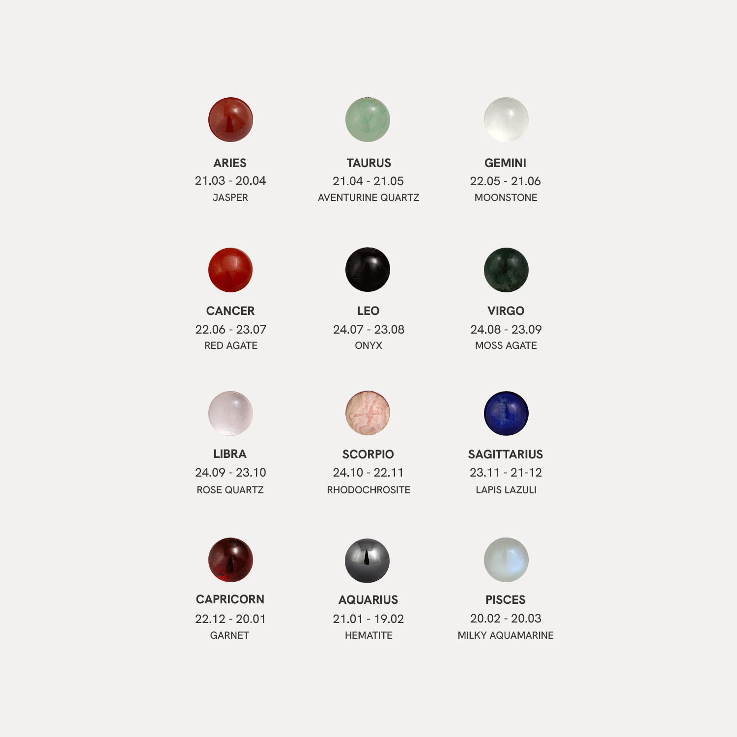 Stilnest Zodiac Birthstone Ring 925 Silber Sternzeichen
