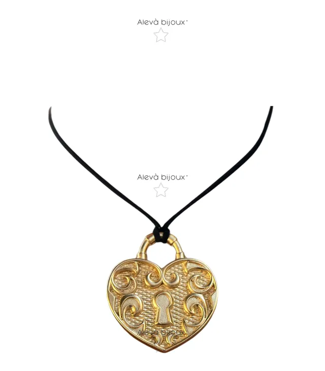 Alevá Bijoux Lucchetto Anhänger Schloss Cuori