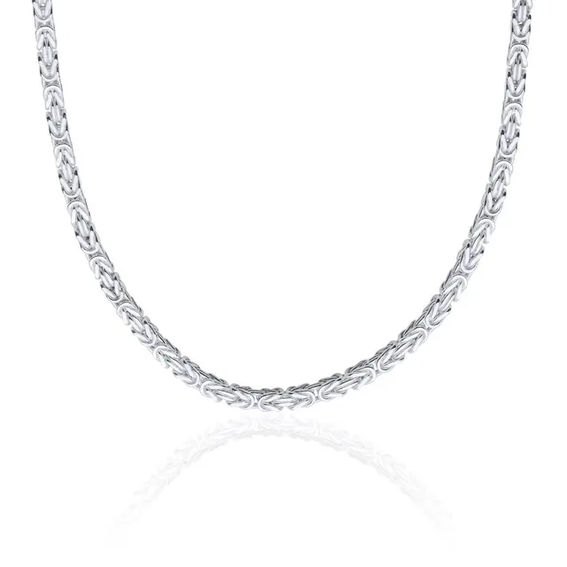 JEWLIX Königskette 925er Silber 4,2mm Vierkant 45cm Herren
