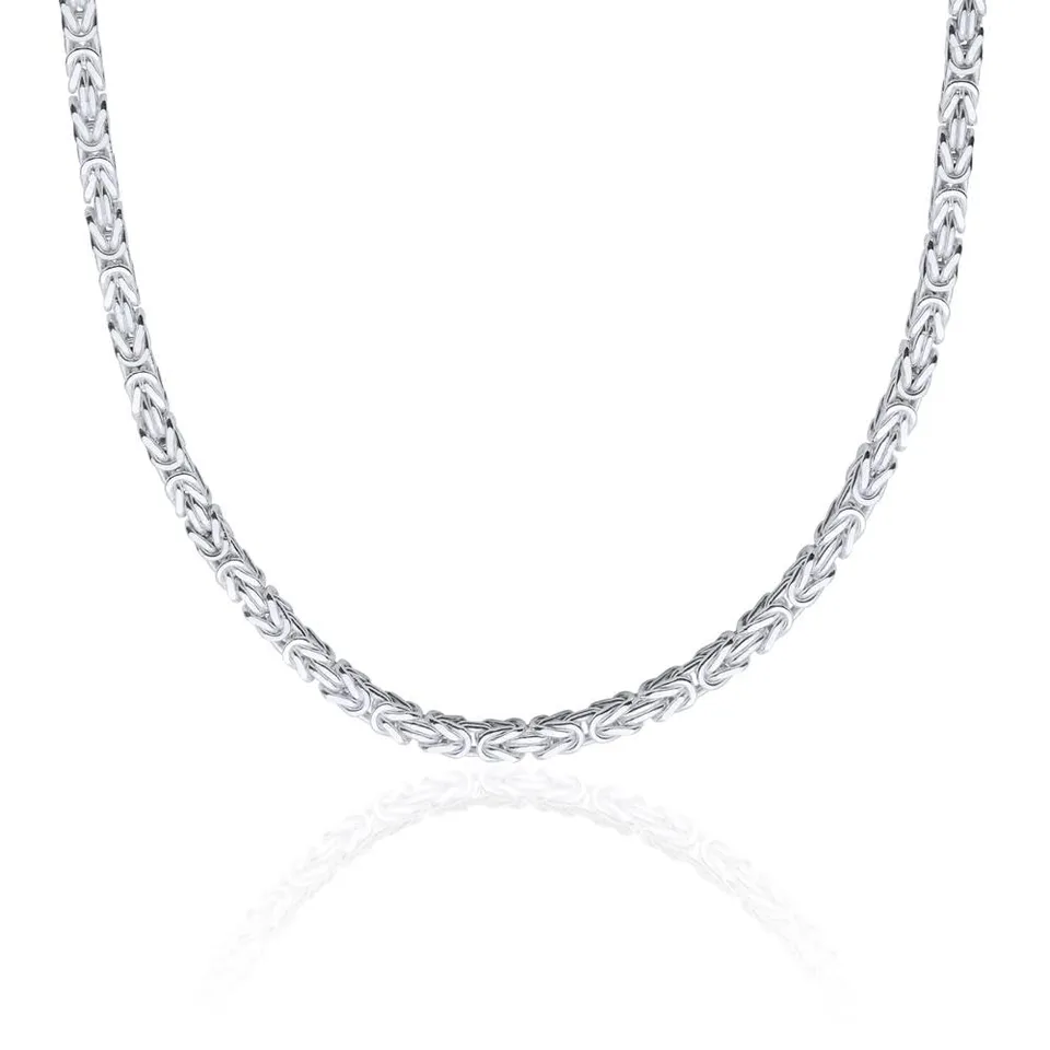 JEWLIX Königskette 925er Silber 4,2mm Vierkant 45cm Herren