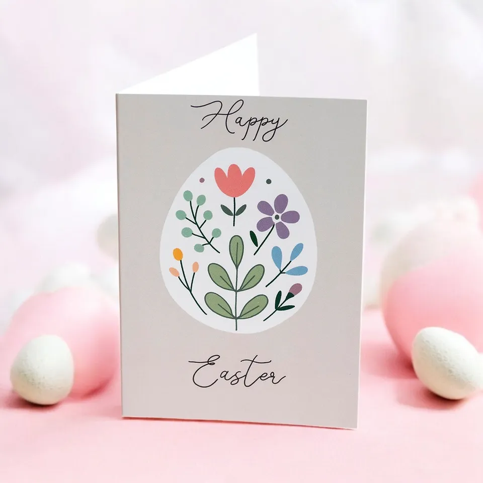 Joy by Corrine Smith Floral Egg Osterkarte A6 Blumen