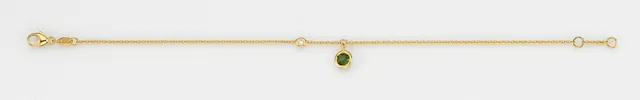 Eugen Rühle Armband Brillant 0,02ct Grünturmalin 585 Gelbgold