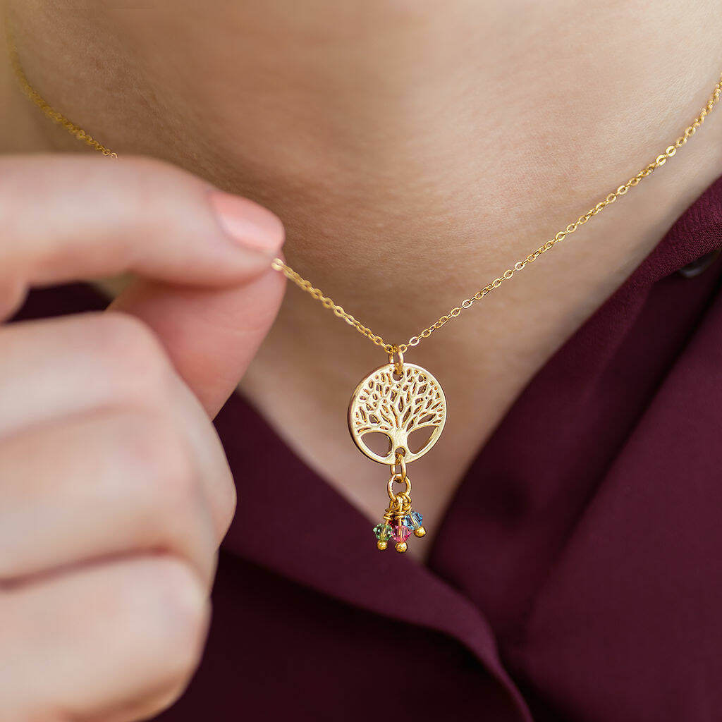 Joy by Corrine Smith Family Tree Halskette Gold Edelstein