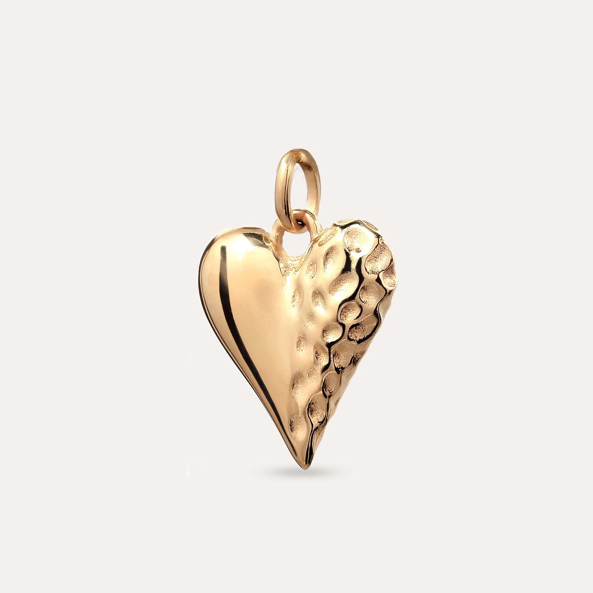 Stilnest Resilient Heart Charm Anhänger 24k Gold Vermeil Herz