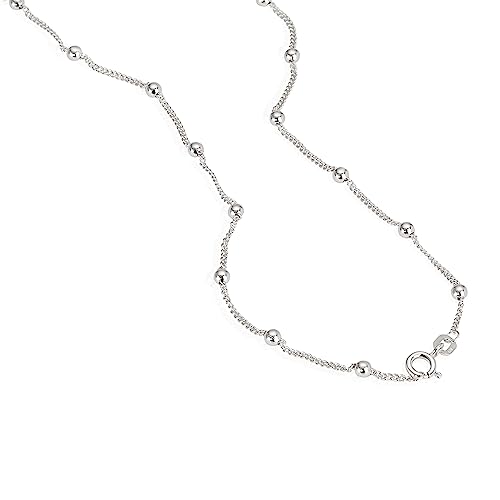 NKlaus Jewellery Panzerkette Kugeln 925 Silber Halskette 42cm
