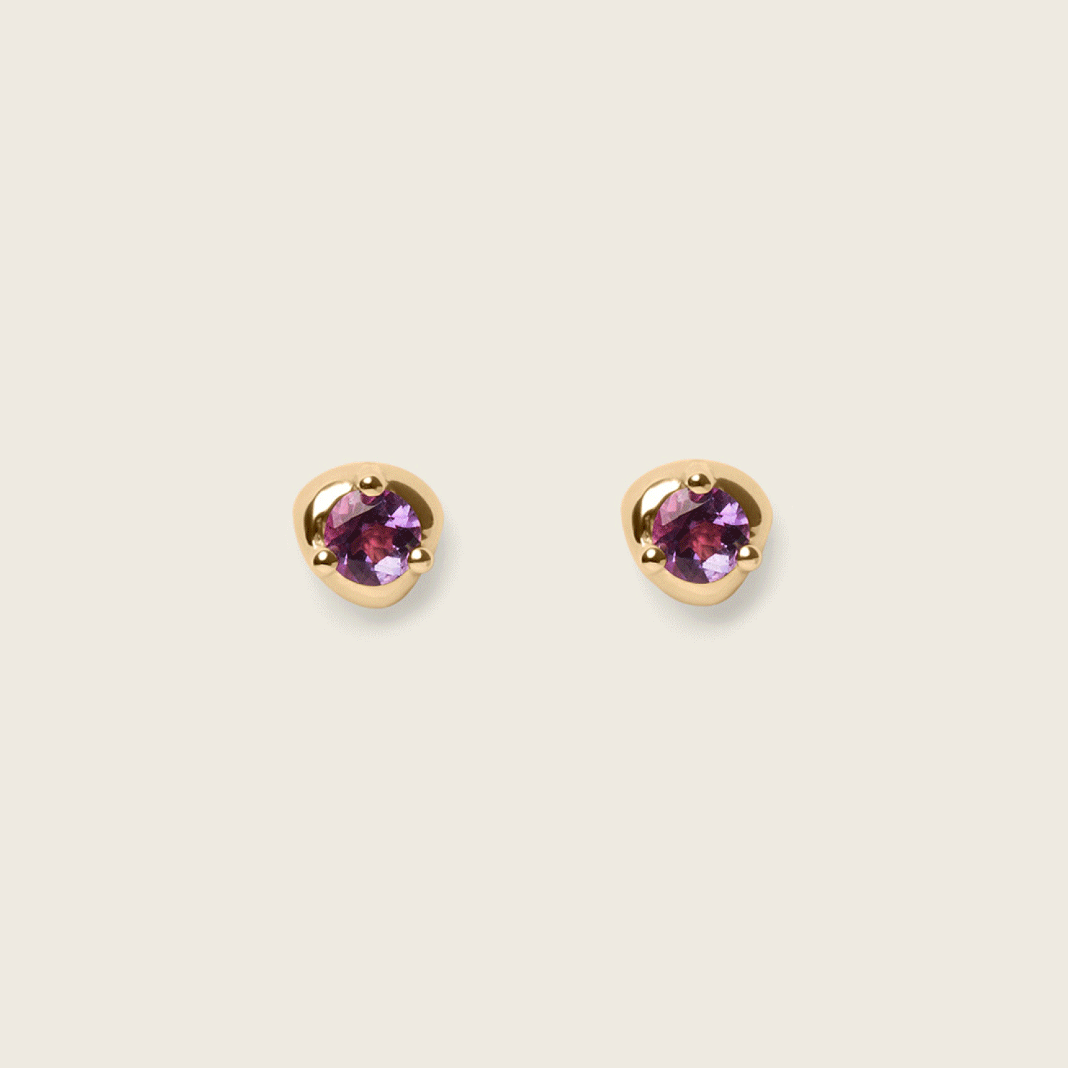 Stilnest Mini Birthstone Ohrstecker 585 Gold Geburtsstein