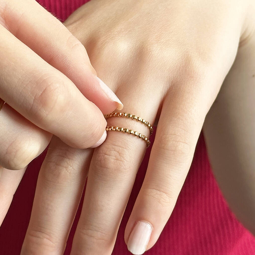 Joy by Corrine Smith Double Band Ring Gold verstellbar