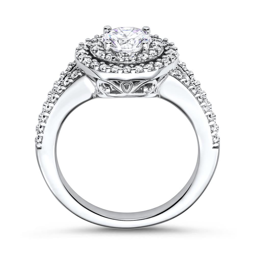 JEWLIX VR0160 Verlobungsring 925 Silber Größe 52 floral