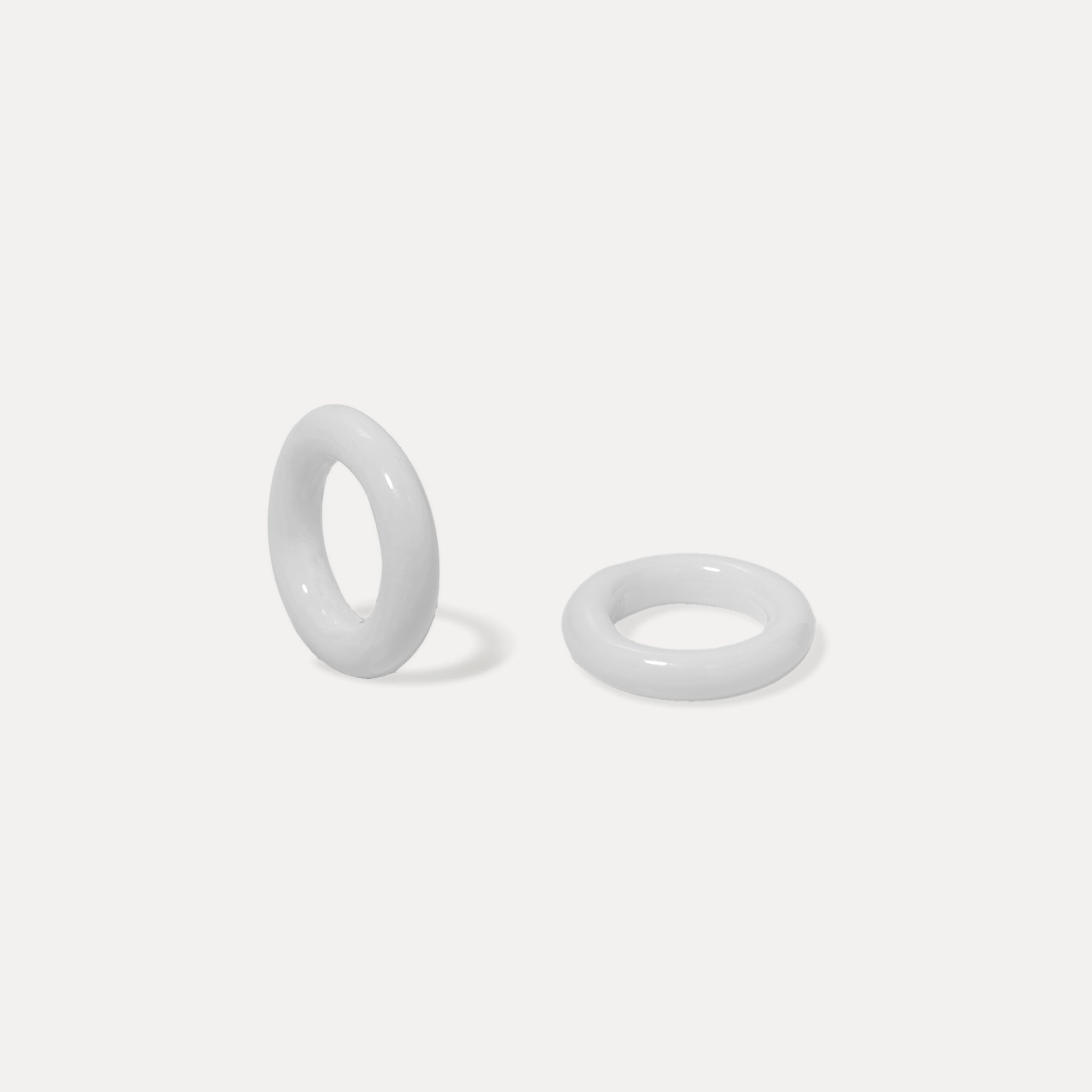 Stilnest Anello Murano Anhänger Weiß Glas 9mm