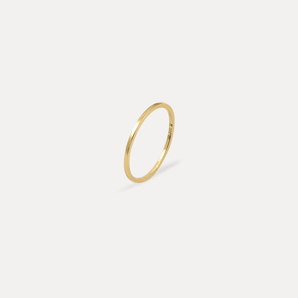 Stilnest Simple Square Fair Band Ring 585 Gold 56