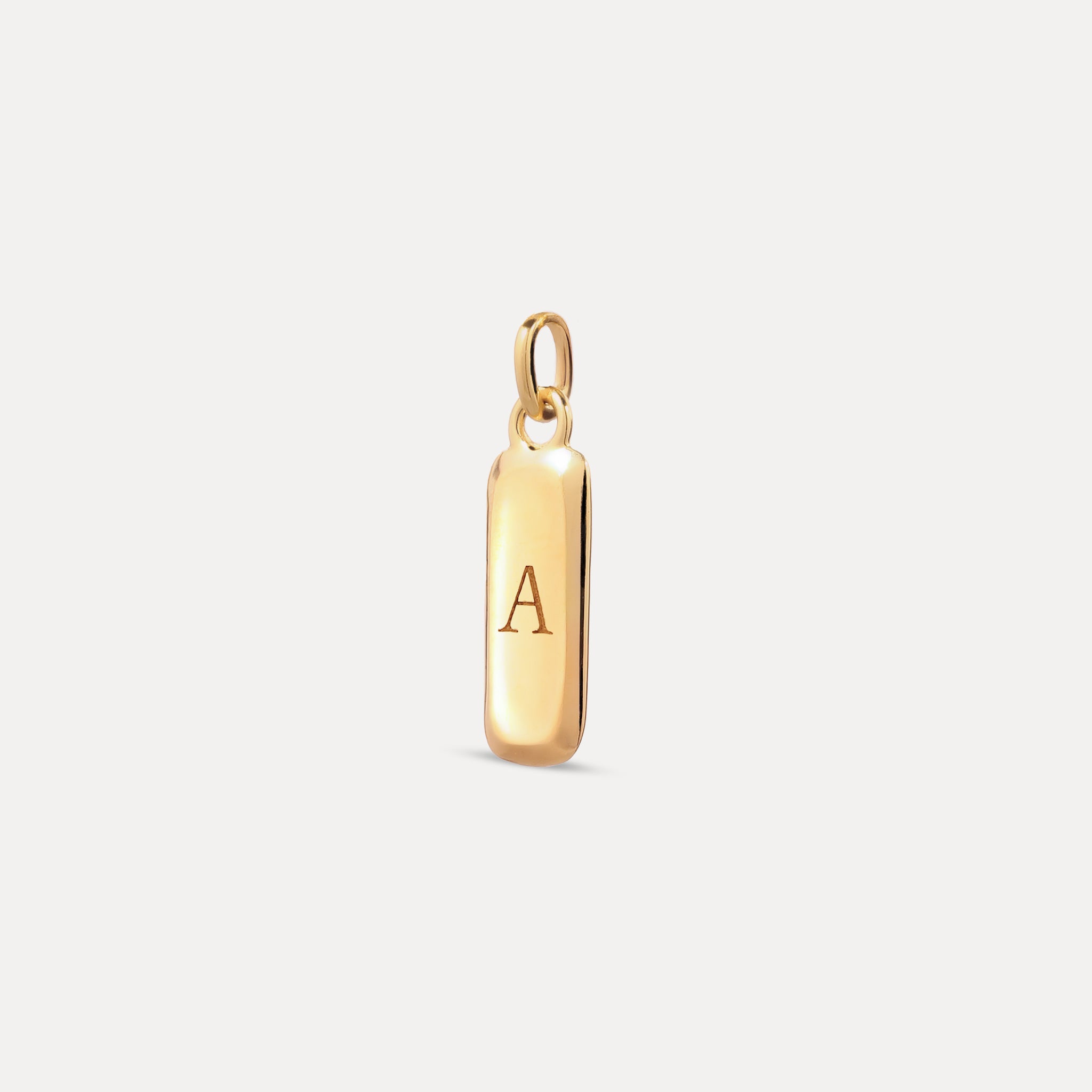 Stilnest Contour Bar Anhänger Gold Vermeil gravierbar