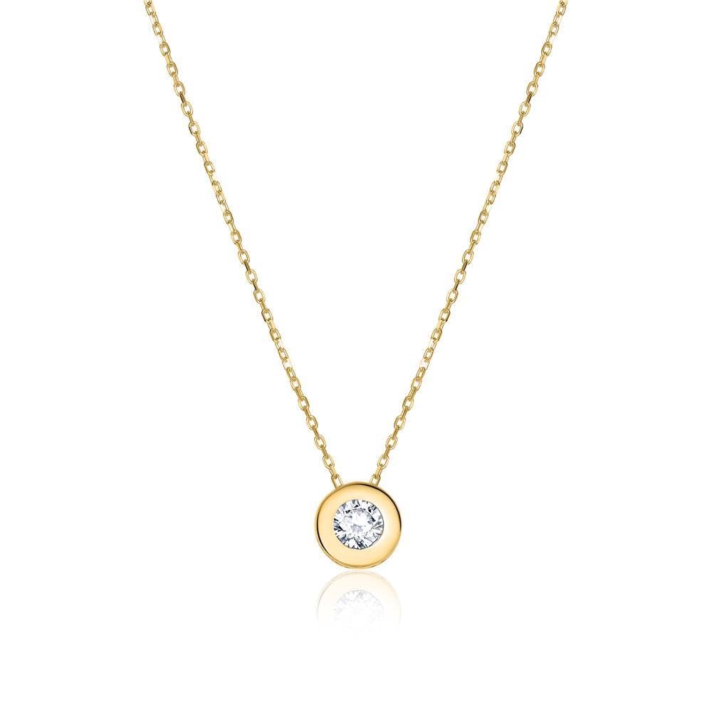 JEWLIX Kette mit Anhänger Gold 585 Zirkonia Damen