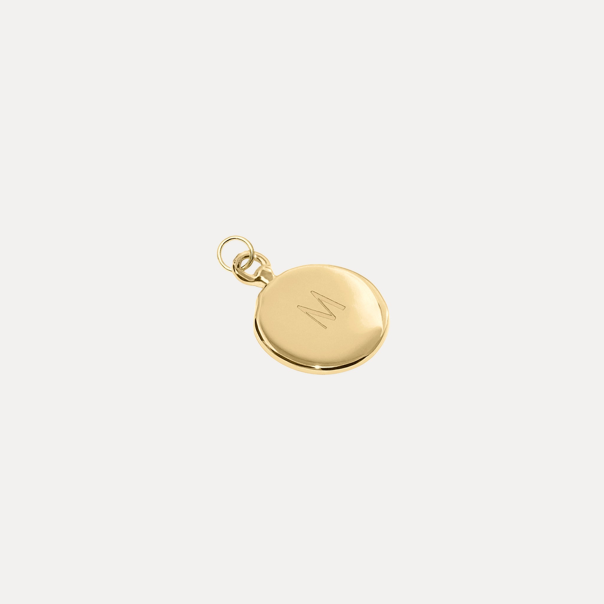 Stilnest Fluid Medallion Kette 585 Gold gravierbar 45cm