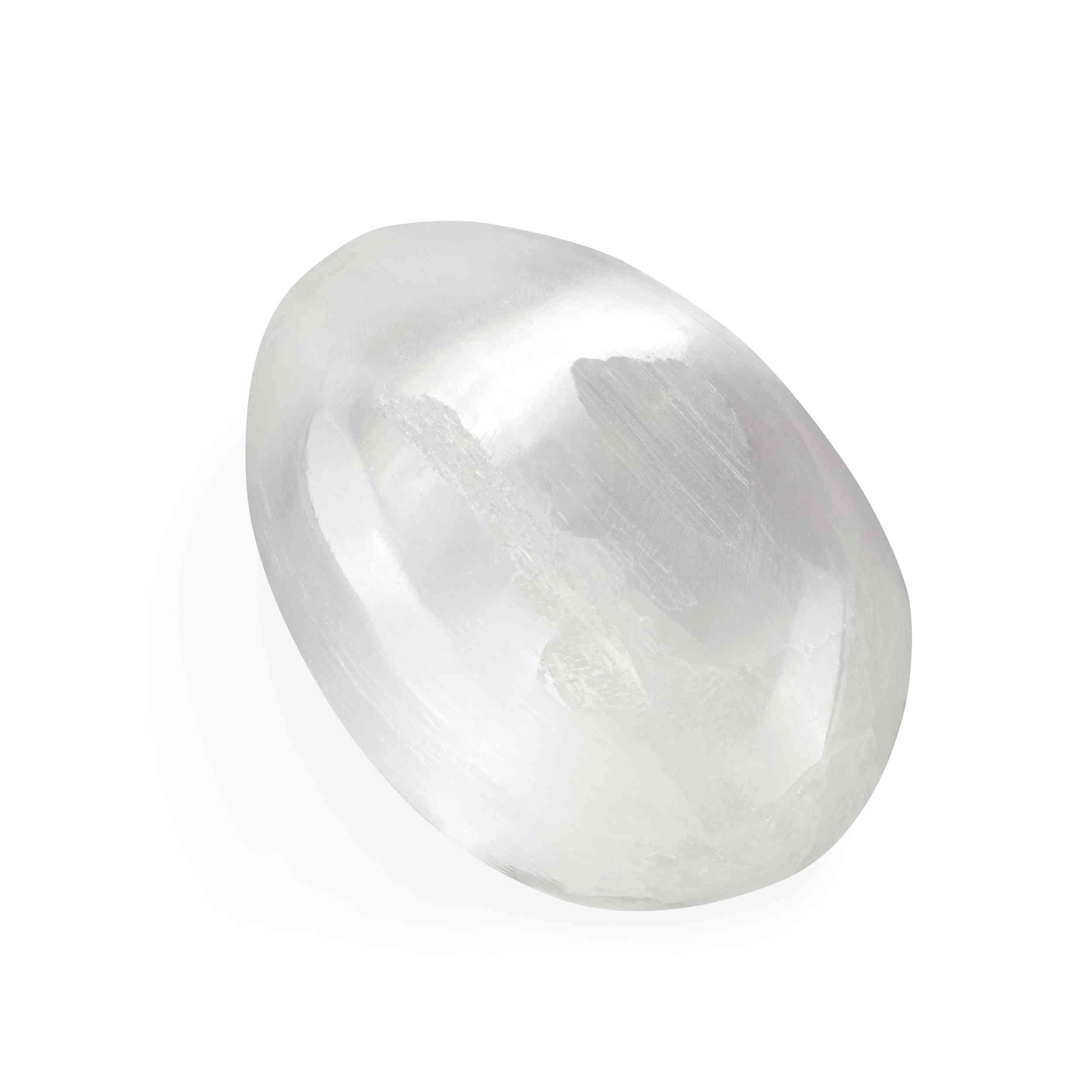 NKlaus Healing Crystals Selenit-Ei 7x5cm Handschmeichler