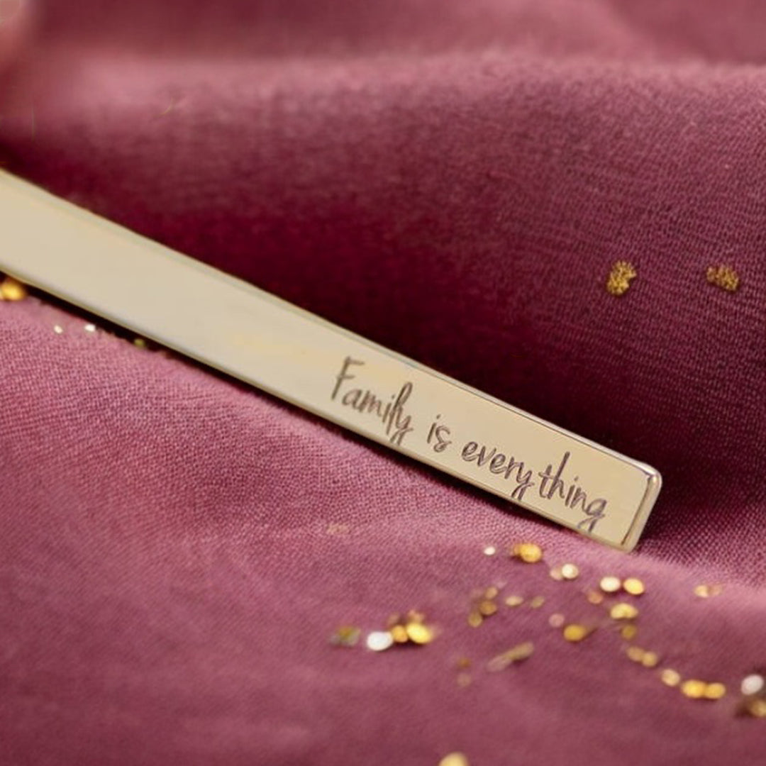 Joy Family Birthstone Bar Halskette Gold Lang 28 Zoll