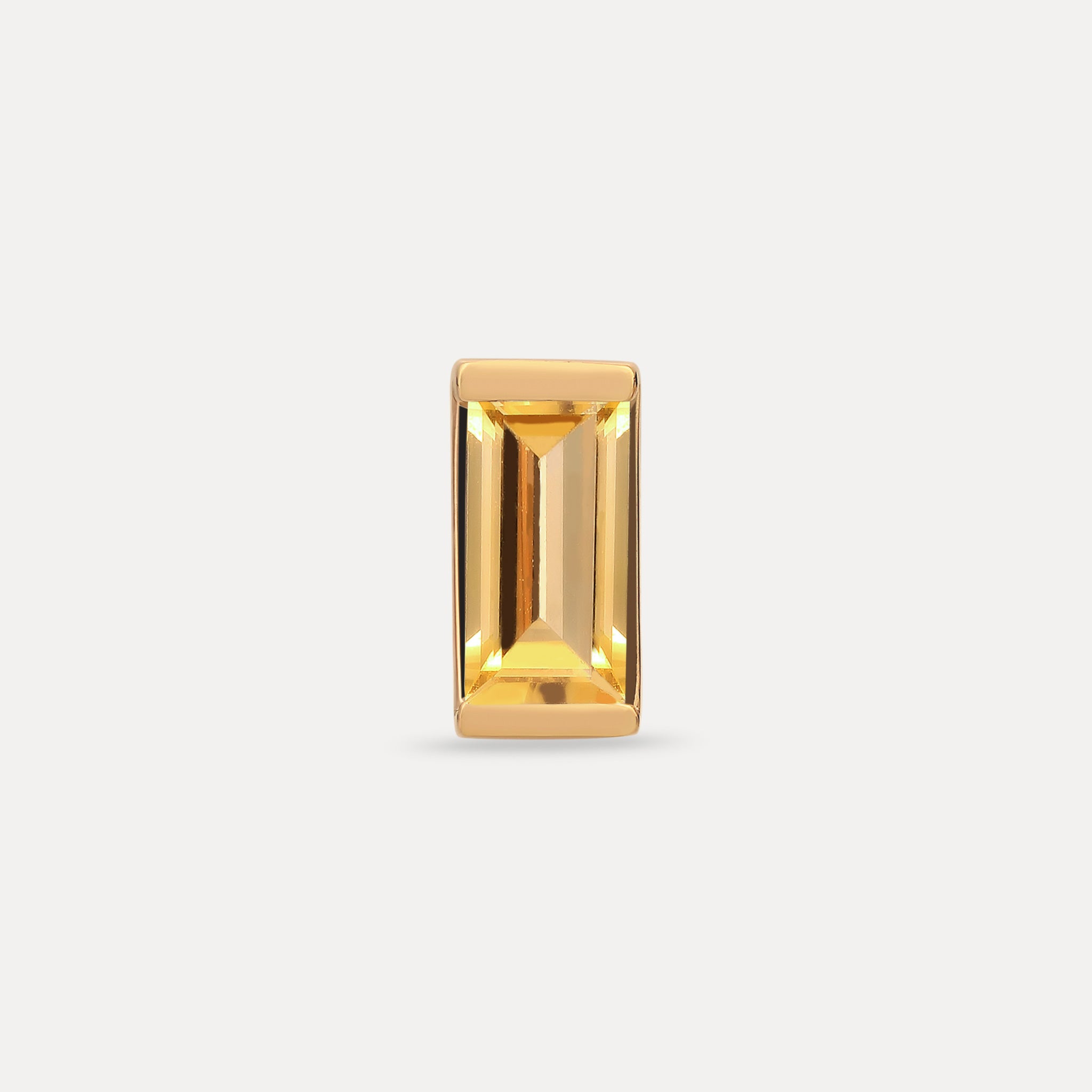 Stilnest Balance Baguette Ohrstecker Citrin Vermeil Single