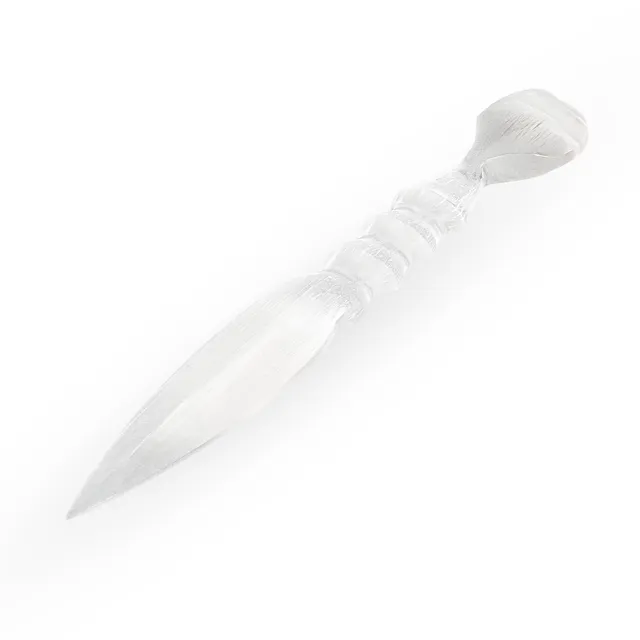 NKlaus HEALING CRYSTALS Selenit Herz-Dolch 24cm 190g