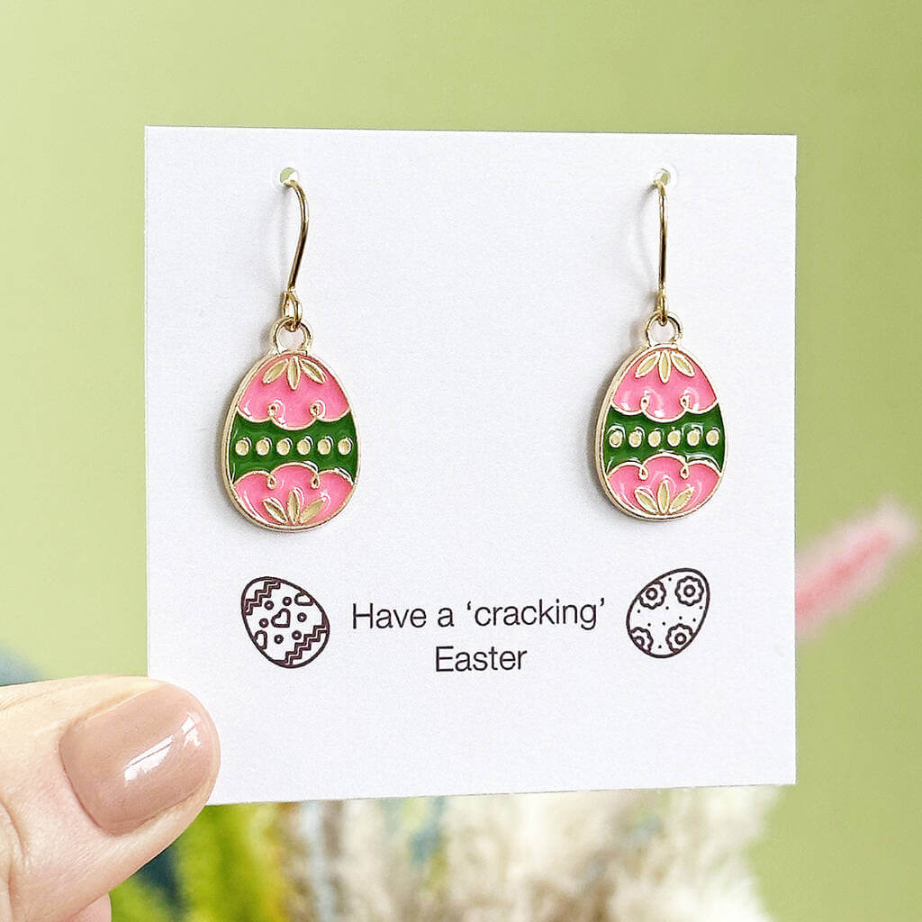 Joy by Corrine Smith Earrings Cute Enamel Easter Egg Ohrringe Gold