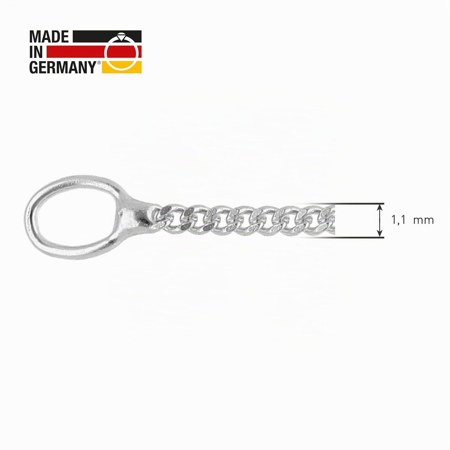 trendor Halsketten 15675 Panzerkette Silber 42cm 1,1mm