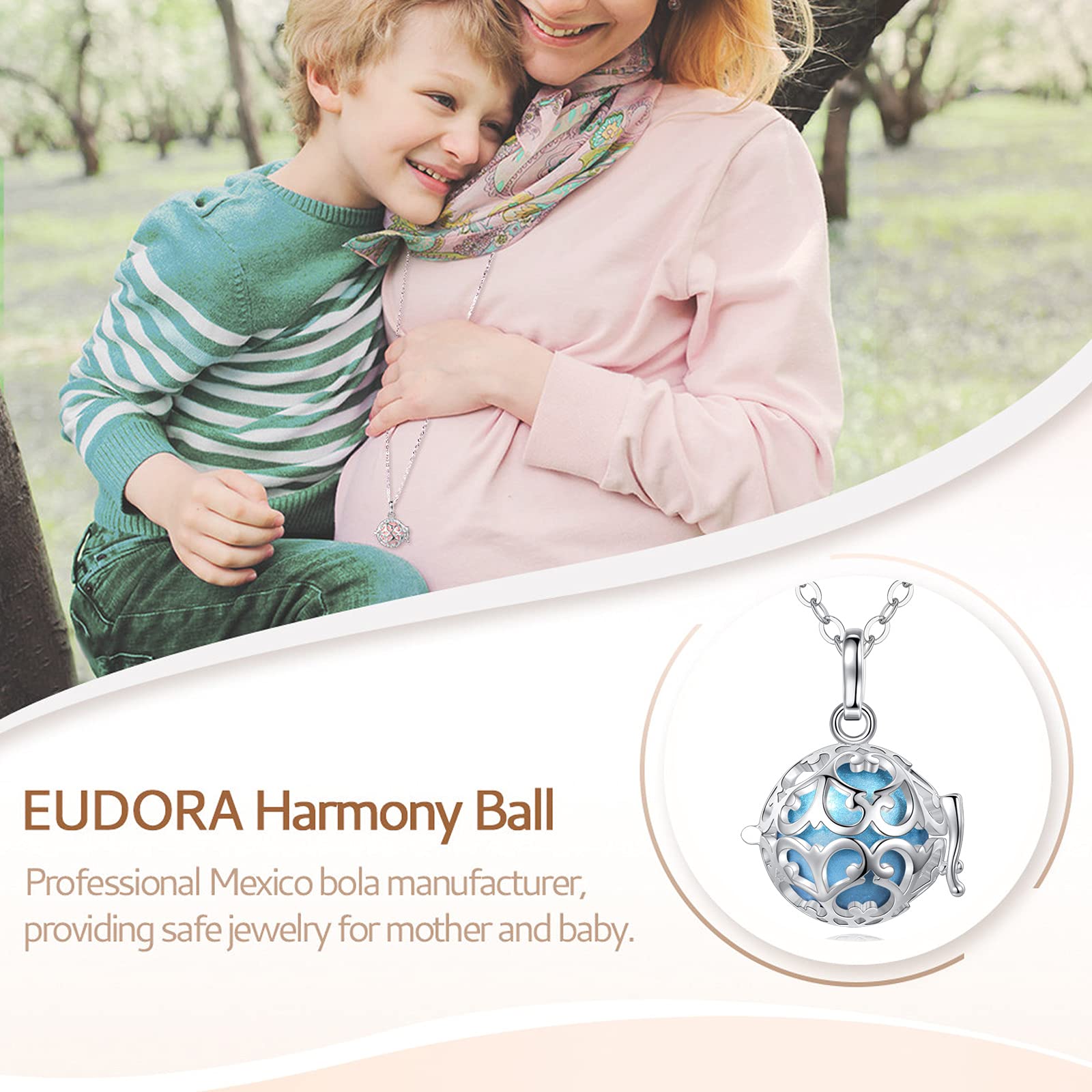 Eudora Harmony Bola Halskette Klangkugel 30" Schwangerschaft