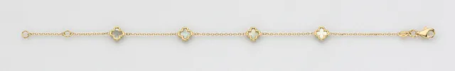 Eugen Rühle Armband 4x Perlmutt 7mm 585 Gelbgold